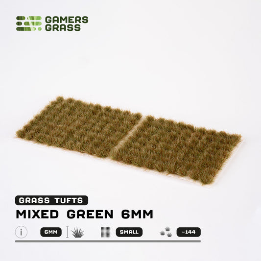 Mixed Green 6mm Small Tufts