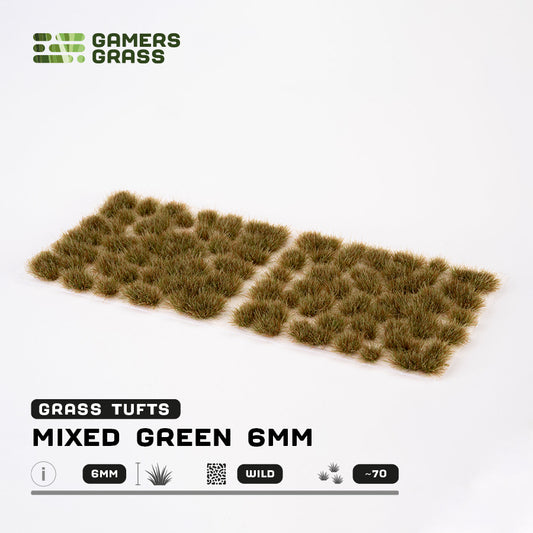 Mixed Green 6mm Wild Tufts